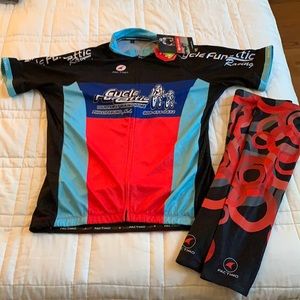 Pactimo bike cycling jersey and leg/arm warmers size XL